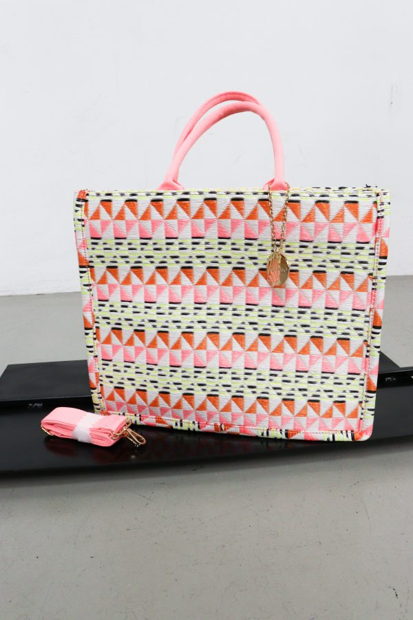 Stylischer Shopper Umhängetasche Tote Bag aus Stoff von Alex Max